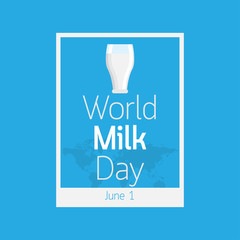 World Milk Day vector icon illustration