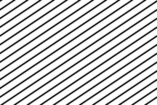 Stripes diagonal seamless pattern, texture. White on black. Vector illustration.