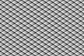 Stripes,cage, square, diagonal seamless pattern, texture. White on black. Vector illustration.