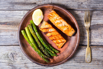 Fillet of grilled salmon