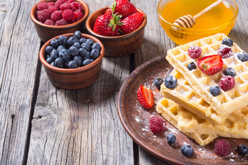 Homemade belgian waffles