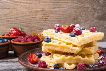 Homemade belgian waffles