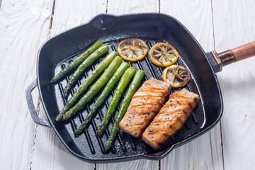 Fillet of grilled salmon