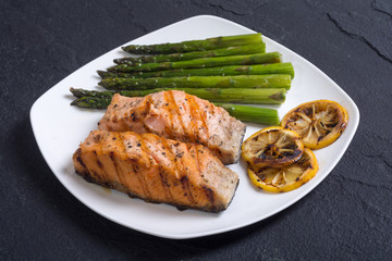 Fillet of grilled salmon