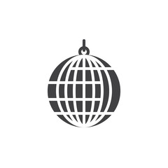 Disco ball icon vector, filled flat sign, solid pictogram isolated on white. Symbol, logo illustration.