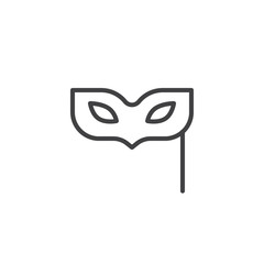 Eye mask line icon, outline vector sign, linear style pictogram isolated on white. Masquerade ball symbol, logo illustration. Editable stroke