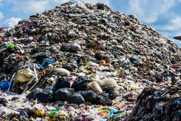 Mountain garbage in developing countries South East Asia
