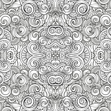Fantasy ornamental seamless pattern