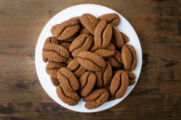 cookies in the shape of coffee beans