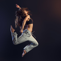 Young dancer performing