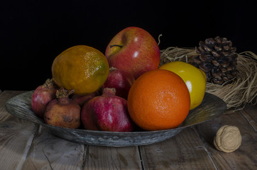 pomegranate and fruits