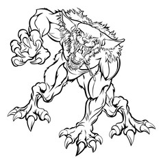 Scary Werewolf  Monster Character