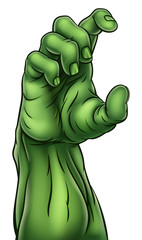 Zombie Monster Halloween Hand