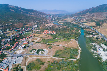 The city of Mtskheta and the river Kura. © Alexander