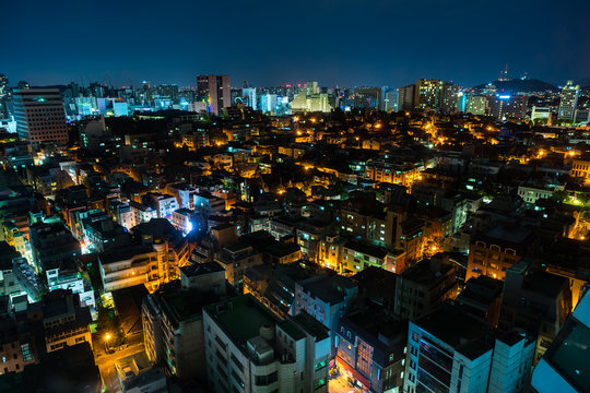 Nightview of Gangnam Area in Seoul, Korea. (ソウル 江南地区夜景)