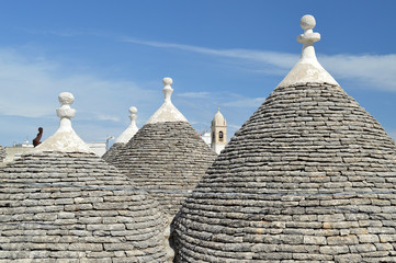 Fototapeta na wymiar Alberobello, trulli roofs