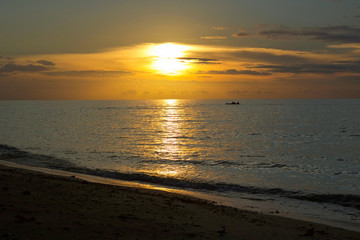 beautiful sunset in Batanta island, Raja ampat archipelago