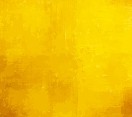 Yellow grunge paint background. Vector abstract background