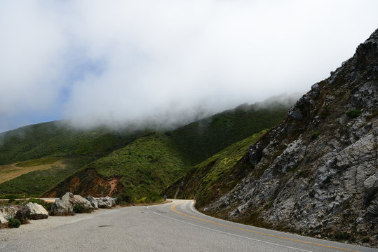 Empty road on California State Route One, California, USA