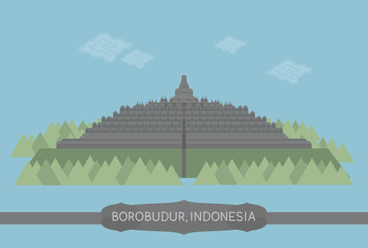 borobudur temple, Indonesia. 