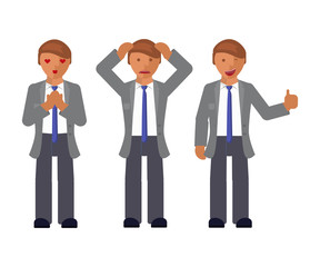 Set of man expression. 