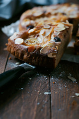 Homemade Freshly Baked Pie with Pear and Blackberry