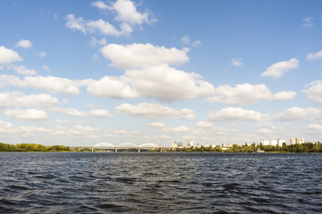 Bridge over the Dnieper river, Kyiv, Ukraine