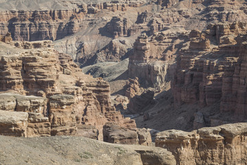 Charyn Canyon and the Valley of Castles, National park, Kazakhstan.