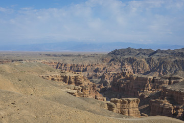 Charyn Canyon and the Valley of Castles, National park, Kazakhstan.