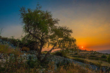 Sonnenuntergang in Ragusa / Sizilien