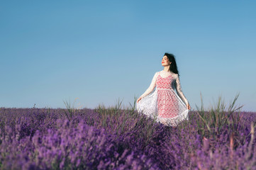 Fototapeta premium woman in the field