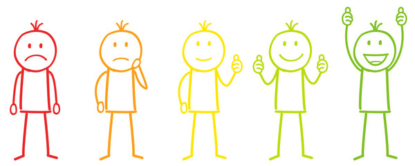 Figuren in Farbe für Bewertung 