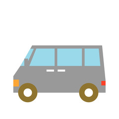 グレーのワゴン車
