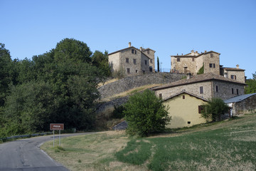 Fototapeta na wymiar Piega, old typical village in Romagna (Italy)