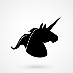 Vector unicorn or horse logo template