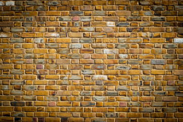 Yellow brown brickwork (background, texture)