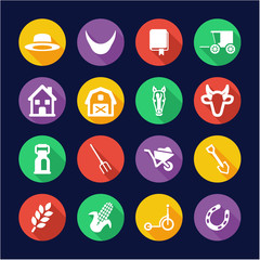 Amish Icons Flat Design Circle