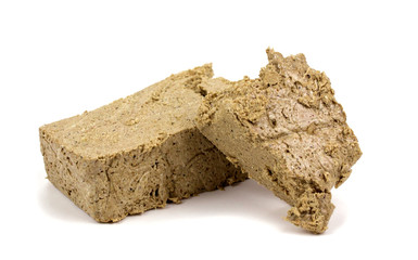 halva on a white background