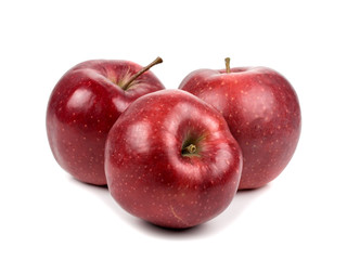 red apples on a white background