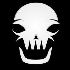 stencil sketch of a skull