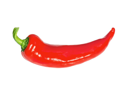 Red capia pepper isolated on white background