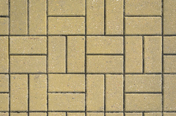 Tiled Mosaic Concrete Pavement of the Road. Pavement Texture