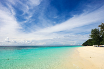 Transparent sea and crystal clear water of Phuket island, Thailand.