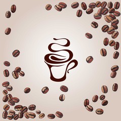 coffee background, vector illustration