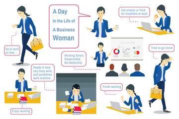 Daily life of businesswoman