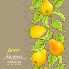 pear vector  background