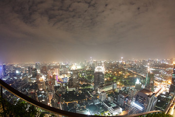 Bangkok at night. View from skyscraper. 