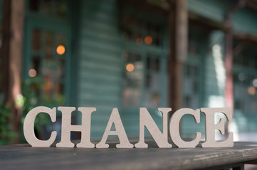 Chance word background ,concept of change word 