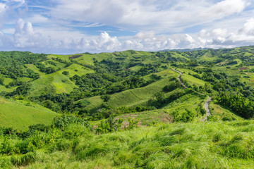 Fototapeta na wymiar view from hill in Ivatan , Batanes