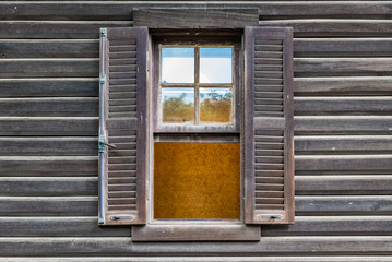 Windows of the antique style house